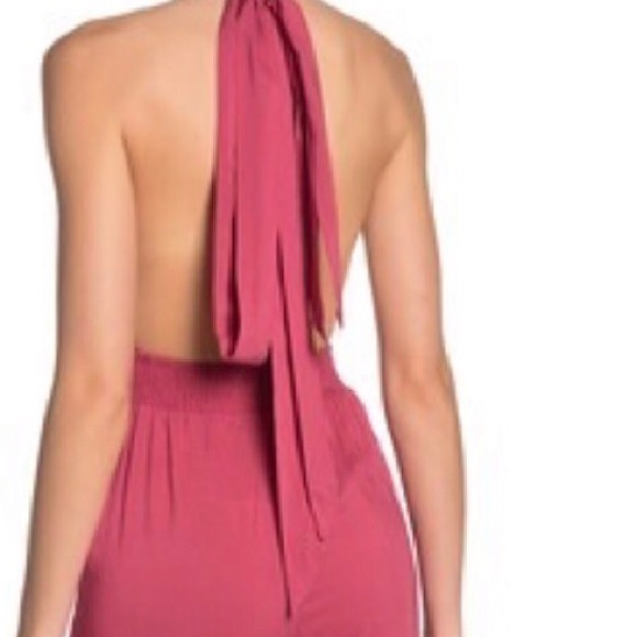 MUSTARD SEED PINK HALTER JUMPSUIT - Picture 5 of 6